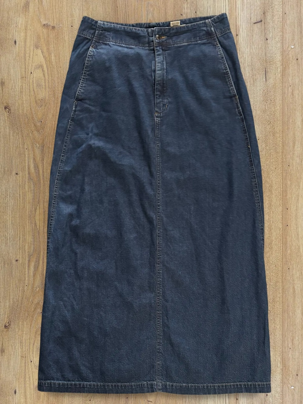 Classic High-Waist Full Length Denim Skirt 12 Tall
